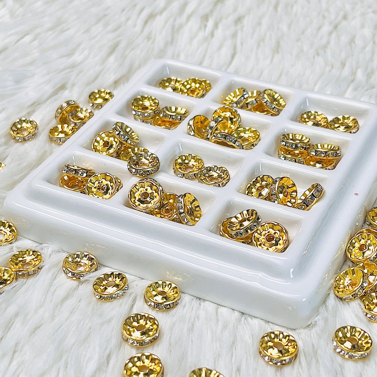 8MM Diamond Golden Spcaer