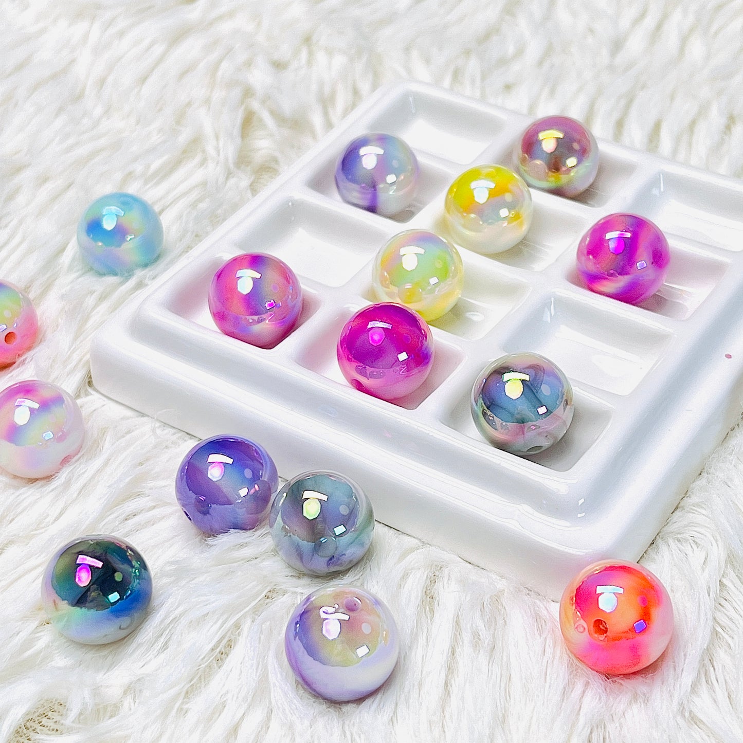 16MM Shimmer Creamy Bead