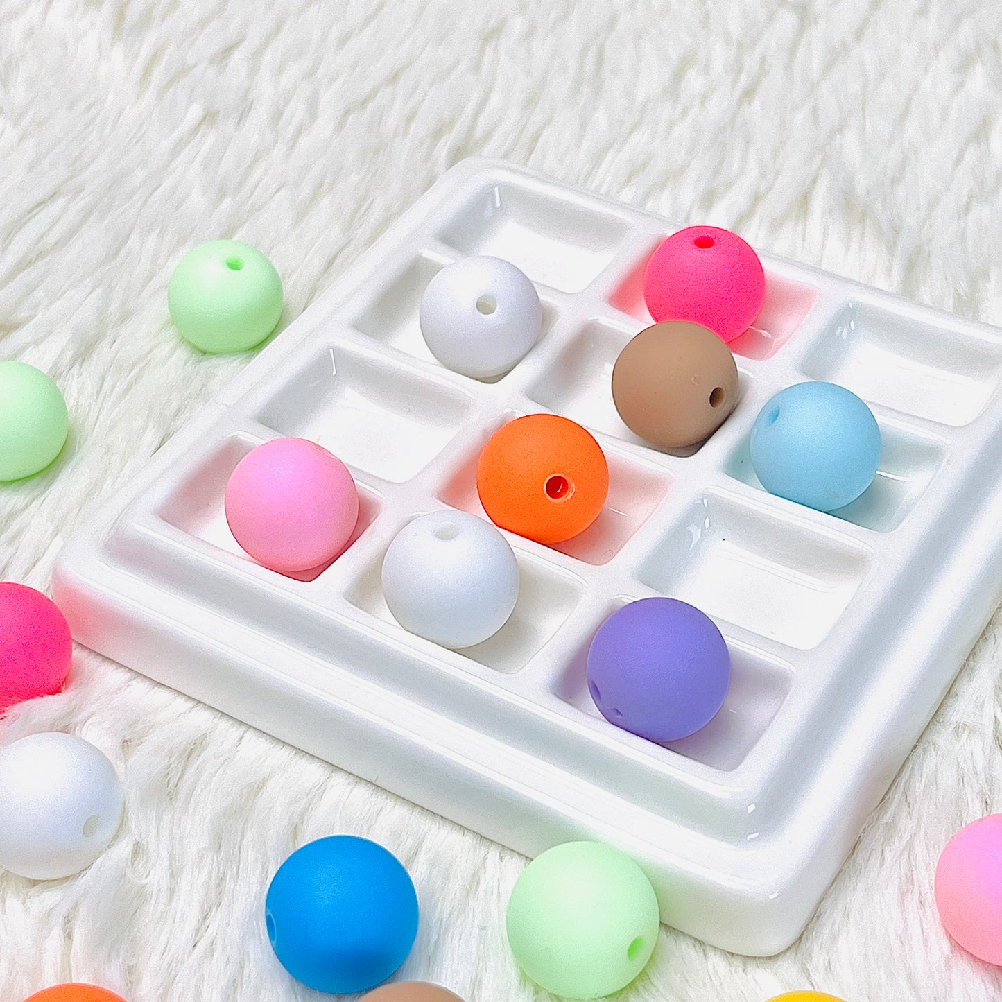 16MM Cream Macaroon Bead