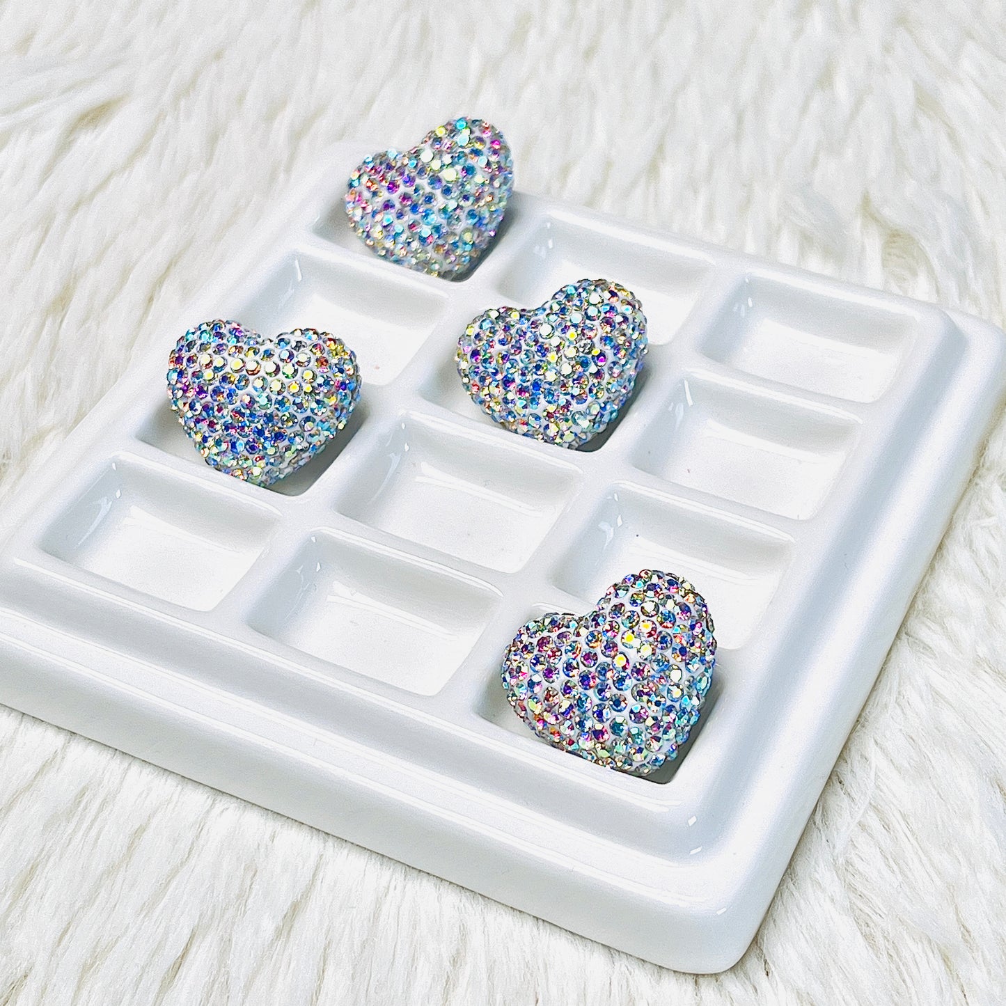 White RihineStone Heart