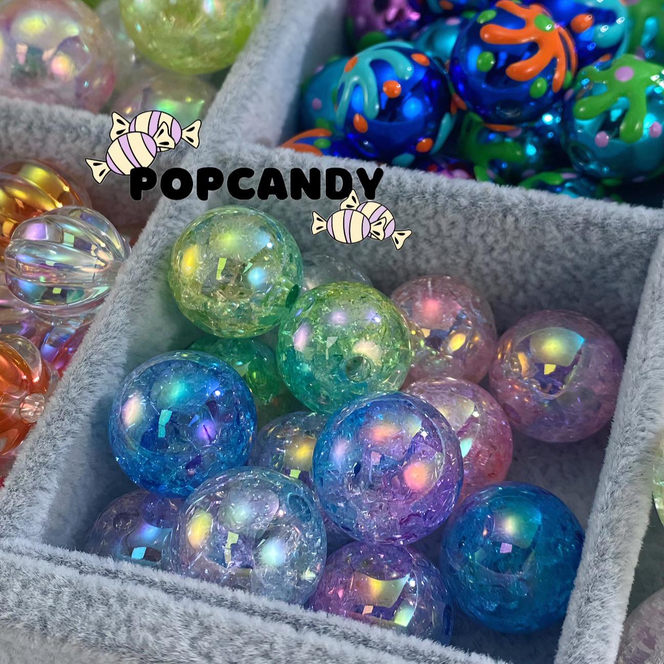 【POPCANDY】16mm Acrylic Beads Mix for DIY Pen, Keychain, Bracelet,Crafts - Category LS(The quantity of a pack is as shown in the picture.)