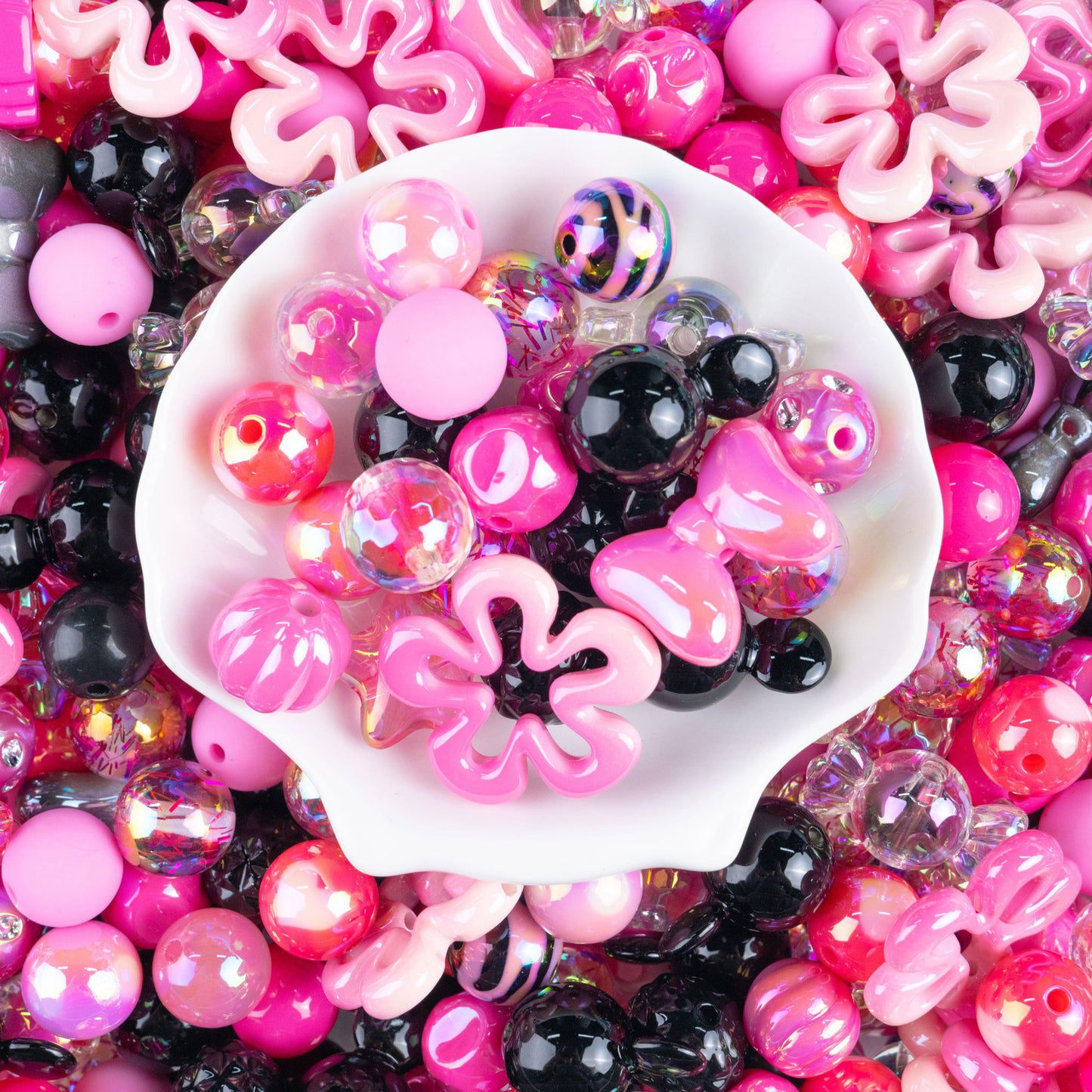 【POPCANDY】16mm Acrylic Beads Mix for DIY Pen, Keychain, Bracelet,Crafts - Category LS(The quantity of a pack is as shown in the picture.)