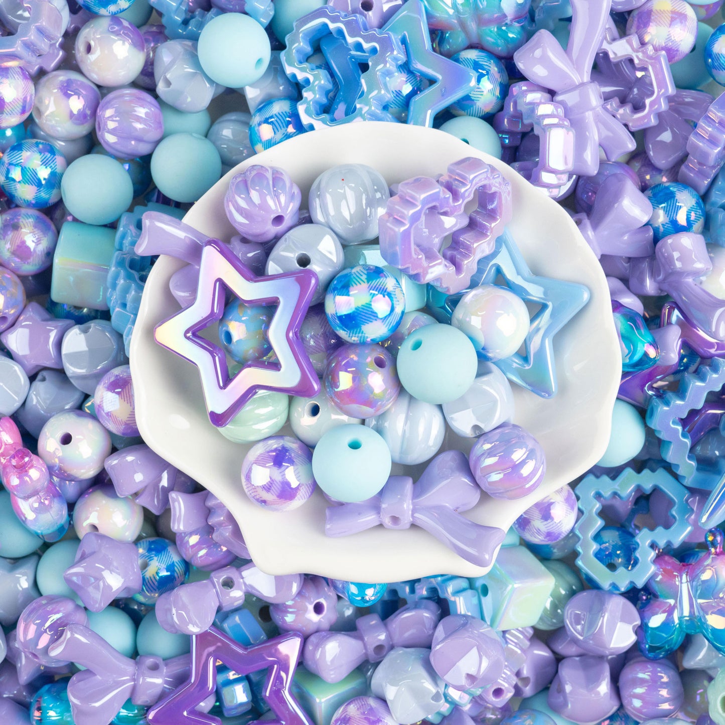 【POPCANDY】16mm Acrylic Beads Mix for DIY Pen, Keychain, Bracelet,Crafts - Category LS(The quantity of a pack is as shown in the picture.)