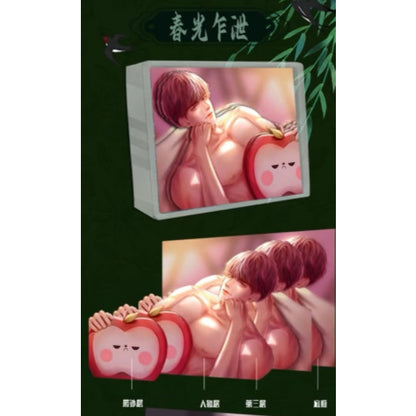 月见集文创恋与深空光年以外，心跳之内 纸雕多层立体